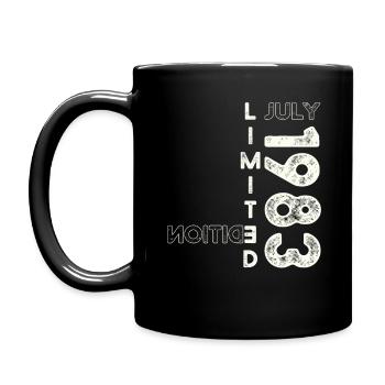 40th Birthday Man Original July Vintage 1983 - Full Colour Mug - black - Left