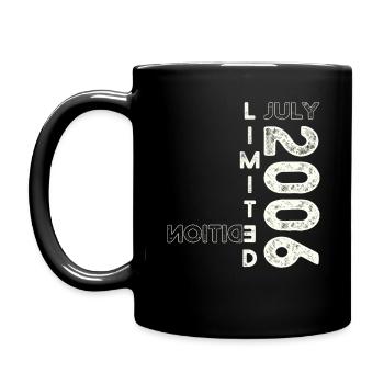 17th Birthday Man Original July Vintage 2006 - Full Colour Mug - black - Left