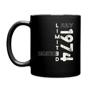 49th Birthday Man Original July Vintage 1974 - Full Colour Mug - black - Left