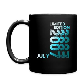 16th Birthday Man Original July Vintage 2007 - Full Colour Mug - black - Left