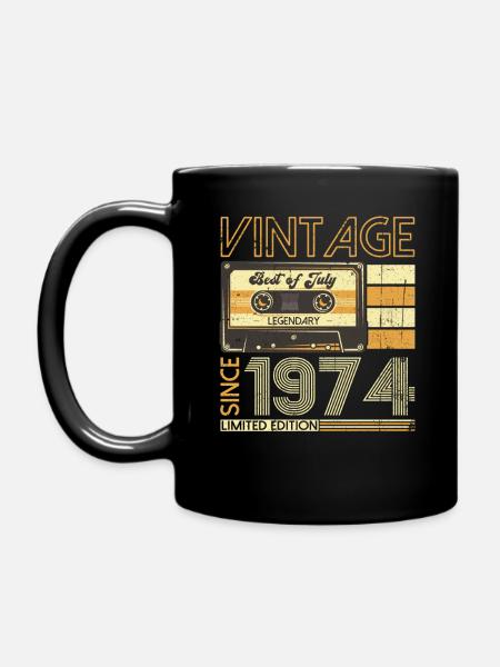 49th Birthday Man Original July Vintage 1974 - Mug uni - noir