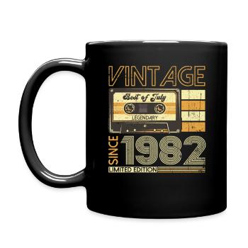 41ème Anniversaire Homme Original Juillet Millésime 1982 - Mug uni - noir - Gauche