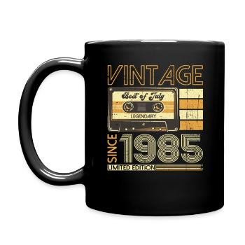 38. Geburtstag Mann Original Juli Jahrgang 1985 - Tasse einfarbig - Schwarz - Links