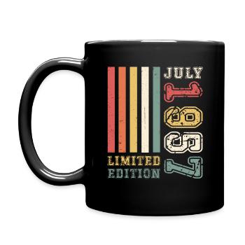 66. Geburtstag Mann Legendary Juli Jahrgang 1957 - Tasse einfarbig - Schwarz - Links