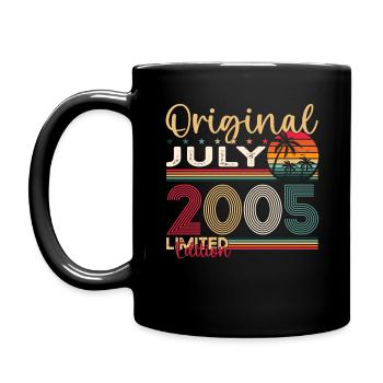 18ème Anniversaire Homme Original Juillet Millésime 2005 - Mug uni - noir - Gauche