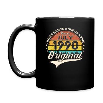 33rd Birthday Man Born In July Born 1990 - Full Colour Mug - black - Left