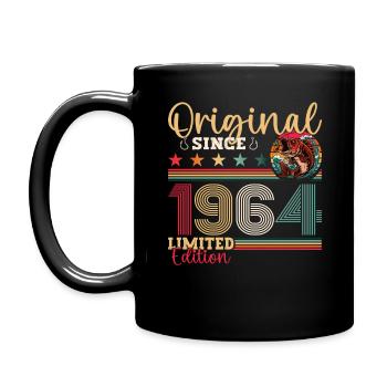 59e anniversaire Homme pêcheur Né 1964 - Mug uni - noir - Gauche