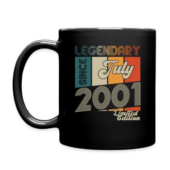 22nd Birthday Man Born In July Vintage 2001 - Full Colour Mug - black - Left