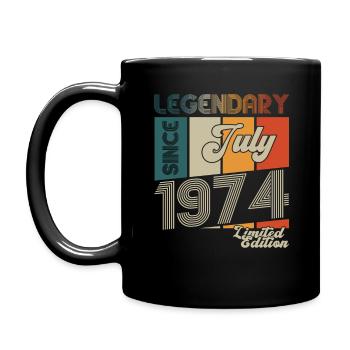 49th Birthday Man Born In July Born 1974 - Full Colour Mug - black - Left