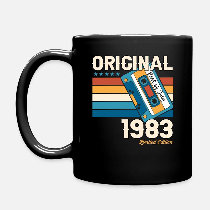 40. Geburtstag Mann Juli Jahrgang 1983 Kassette - Tasse einfarbig - Schwarz