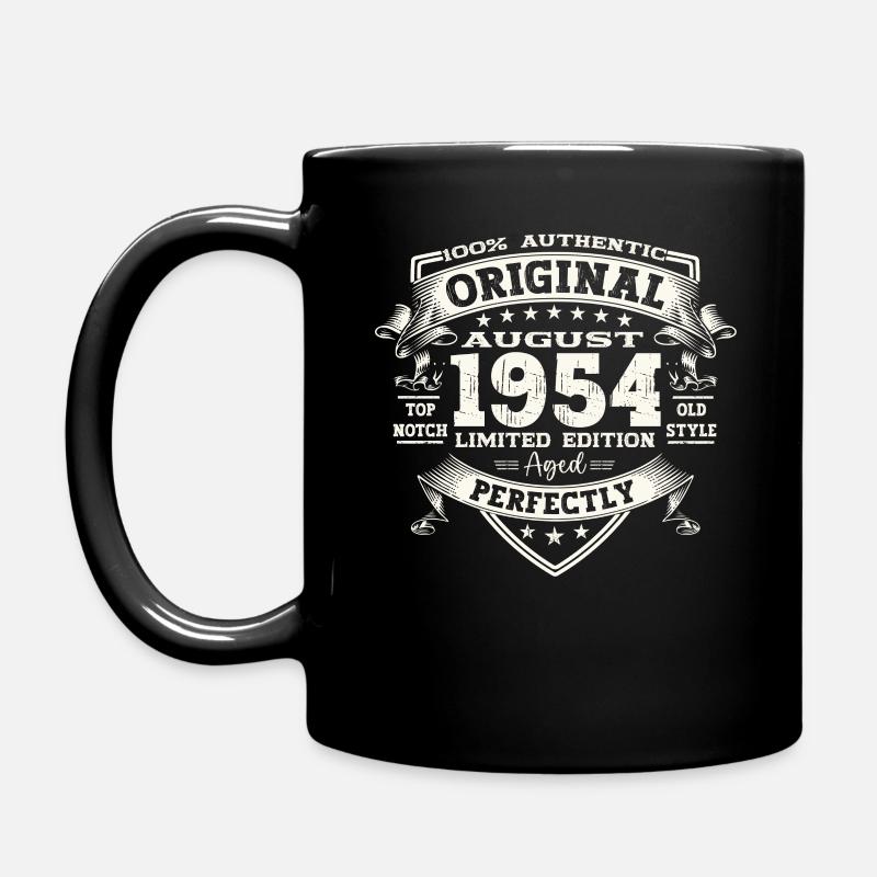 70. Geburtstag Mann Original August Jahrgang 1954 - Tasse einfarbig - Schwarz