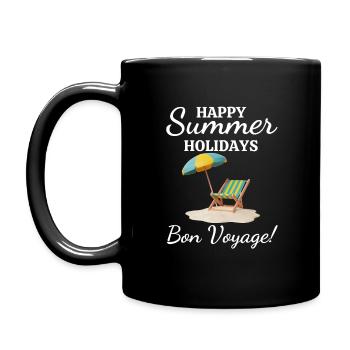 Happy Summer Holidays-Bon Voyage!-Summer Holiday - Full Colour Mug - black - Left