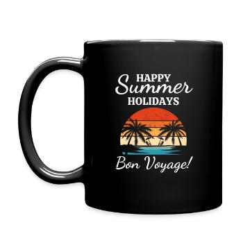Happy Summer Holidays-Bon Voyage!-Summer Holiday - Full Colour Mug - black - Left