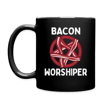 Funny Pentagram Bacon Bacon Lover Gift - Full Colour Mug - black - Left