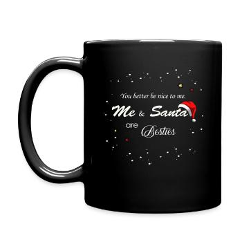 Santa and Me Besties by Pandido - Full Colour Mug - black - Left