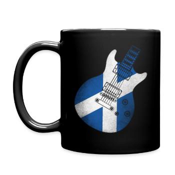 Scotland Flag Guitar - Full Colour Mug - black - Left