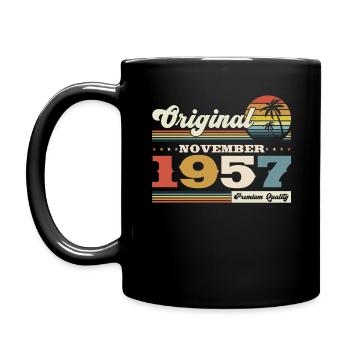 66e anniversaire mari Vintage 1957 Vintage rétro - Mug uni - noir - Gauche