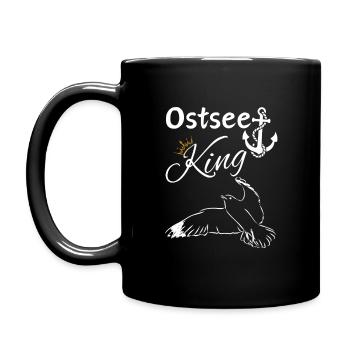 Baltic Sea King-Baltic Sea King Anchor and Seagull - Full Colour Mug - black - Left