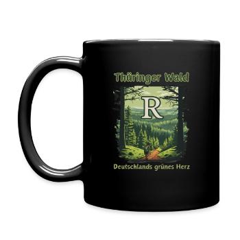 Thuringe-Le cœur vert de l’Allemagne-Rennsteig - Mug uni - noir - Gauche