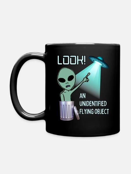 UFO ansehen - Tasse einfarbig - Schwarz