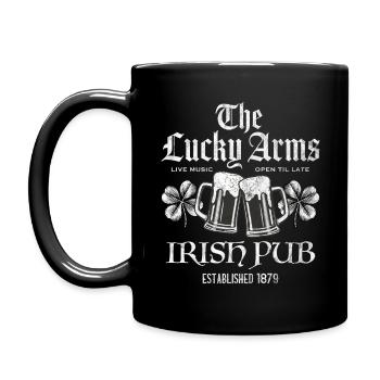 Lucky Arms Irish Pub - Tasse einfarbig - Schwarz - Links