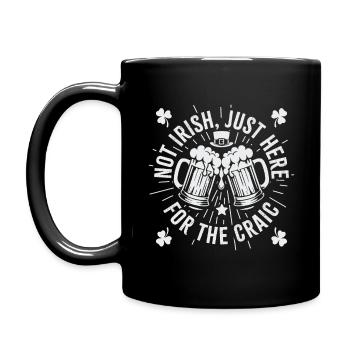 Not Irish, just here for the craic - Full Colour Mug - black - Left