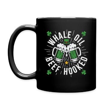 Walöl Rindfleisch Hooked - Tasse einfarbig - Schwarz - Links