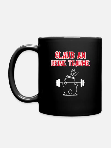 Power Bunny: Show What You're Made Of - Full Colour Mug - black