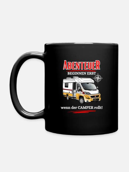 Les aventures de campeur ne commencent pas avant que le campeur ... - Mug uni - noir