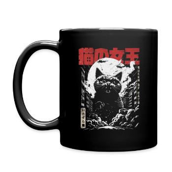 Königin Der Katzen Japan Style Monster Katze - Tasse einfarbig - Schwarz - Links