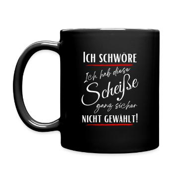 I swear I didn't choose this shit! - Full Colour Mug - black - Left
