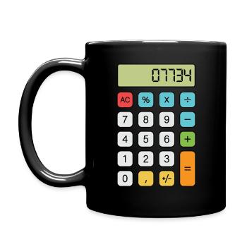 Bonjour Calculatrice - Mug uni - noir - Gauche