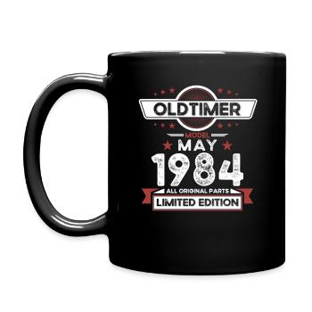 40th Birthday Man Vintage May Vintage 1984 - Full Colour Mug - black - Left