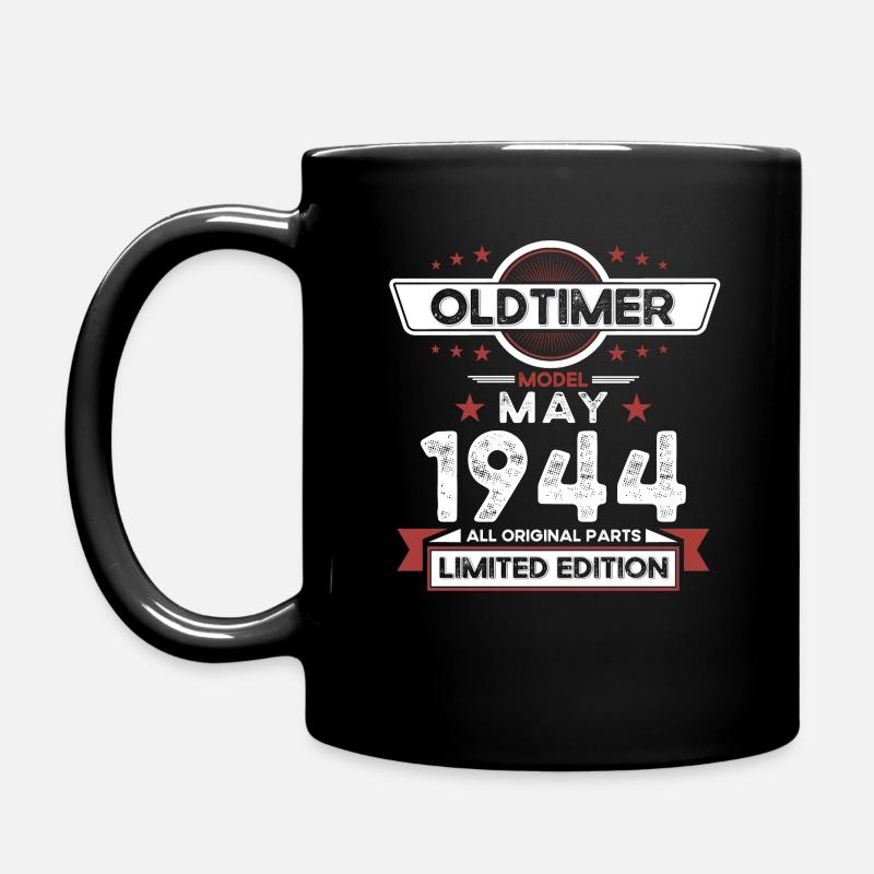 80. Geburtstag Mann Oldtimer Mai Jahrgang 1944 - Tasse einfarbig - Schwarz