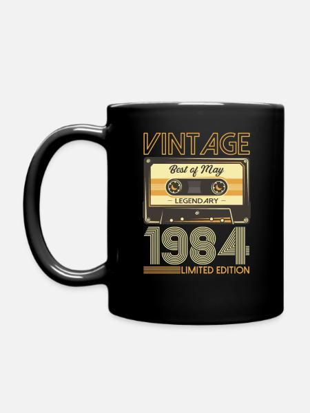 40e anniversaire mari mai Vintage 1984 Vintage - Mug uni - noir