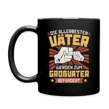 DIE ALLERBESTEN VÄTER GROßVATER BEFÖRDERT OPI OPA - Tasse einfarbig - Schwarz - Links