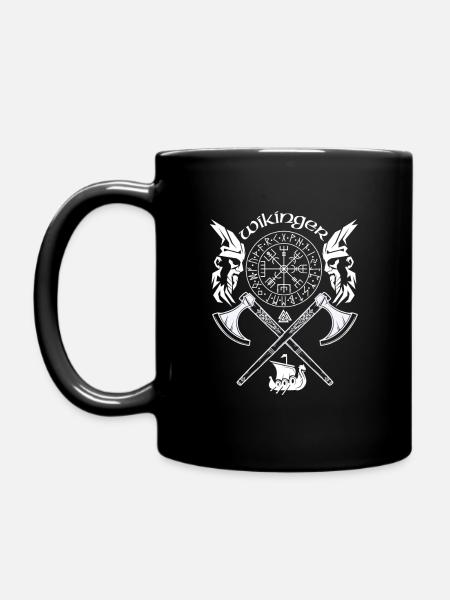 Wikinger-VIKING SYMBOLE-WIKINGER RUNEN - Tasse einfarbig - Schwarz