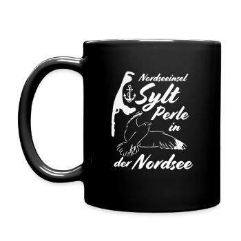 Sylt pearl in the North Sea - Full Colour Mug - black - Left