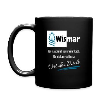 Wismar for me the most beautiful place in the world - Baltic Sea - Full Colour Mug - black - Left