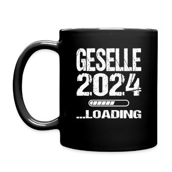 Geselle 2024 Loading Gesellenprüfung Bestanden - Tasse einfarbig - Schwarz - Links