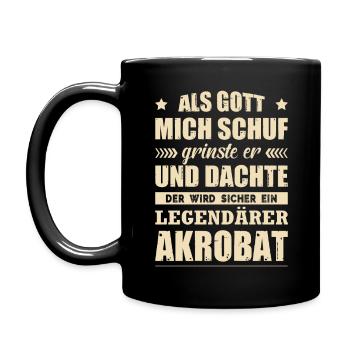 Akrobat Geschenk Zirkus Künstler Darsteller - Tasse einfarbig - Schwarz - Links