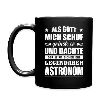 Astronom Geschenk Astronomie Spruch - Tasse einfarbig - Schwarz - Links