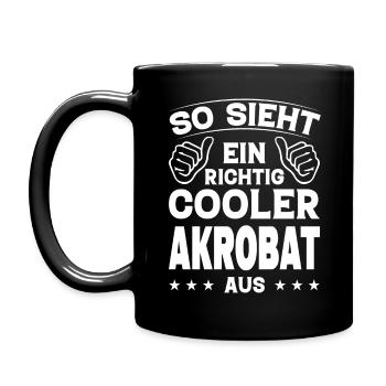 So Sieht Ein Richtig Cooler Akrobat Aus - Tasse einfarbig - Schwarz - Links