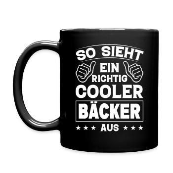 So Sieht Ein Richtig Cooler Bäcker Aus Bäckerei - Tasse einfarbig - Schwarz - Links