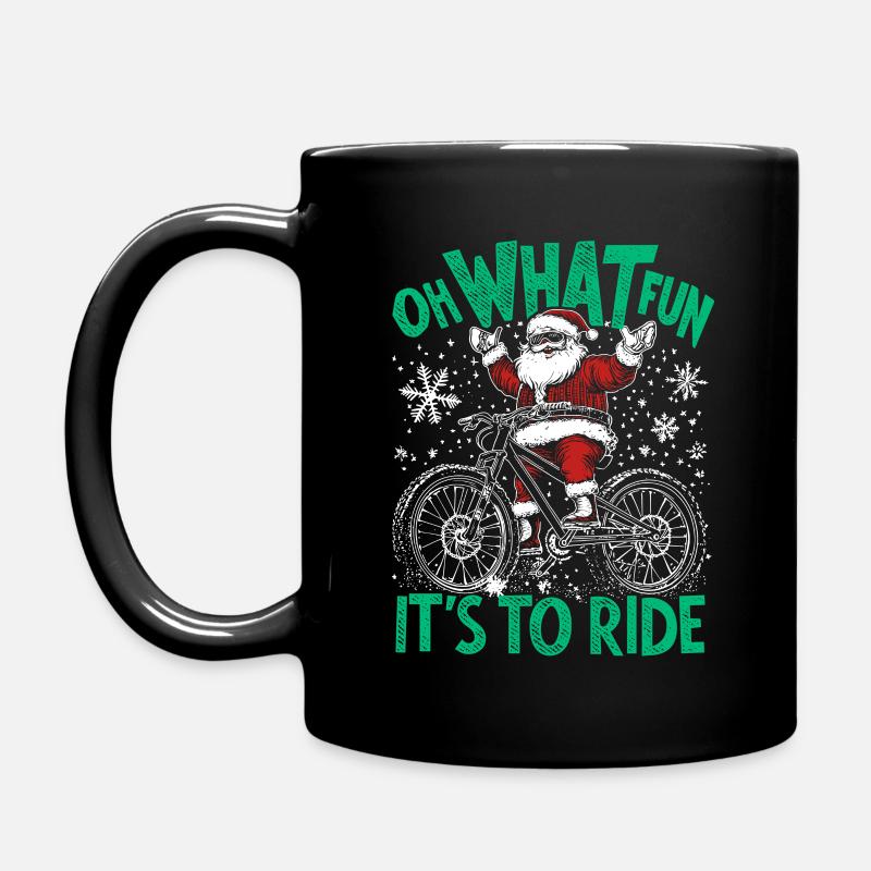 WEIHNACHTSMANN HARDTAIL MOUNTAINBIKE WEIHNACHTS - Tasse einfarbig - Schwarz