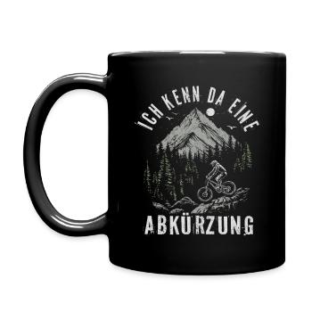 ICH KENN DA EINE ABKÜRZUNG FULLY MOUNTAINBIKE - Tasse einfarbig - Schwarz - Links