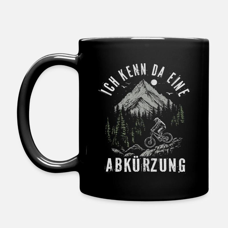 ICH KENN DA EINE ABKÜRZUNG FULLY MOUNTAINBIKE - Tasse einfarbig - Schwarz