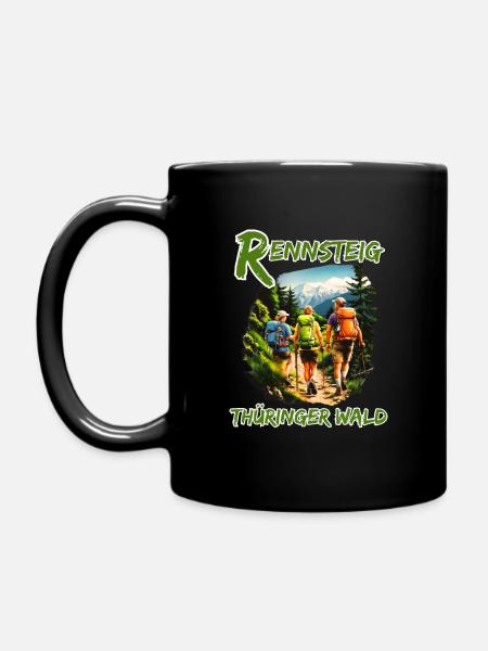 Rennsteig-Thüringer Wald-Thüringen - Tasse einfarbig - Schwarz