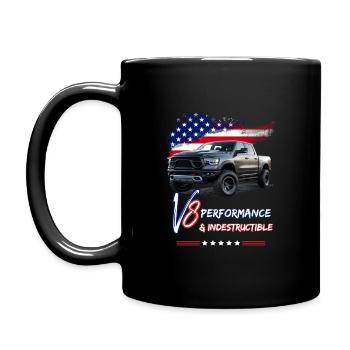 Pick Up Truck - Leistung & Unzerstörbar - Pick Up - Tasse einfarbig - Schwarz - Links