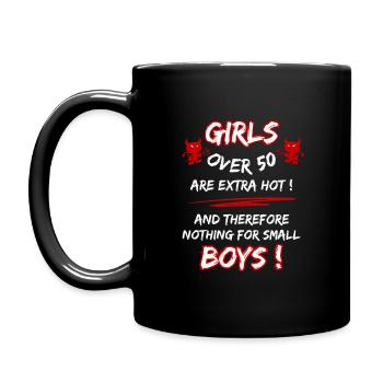 Women over 50 are extra hot... 50th Birthday - Full Colour Mug - black - Left